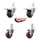 Service Caster 3.5 Inch High Temp Glass Filled Nylon 3/4 Inch Stem Caster Lock Brakes SCC, 2PK SCC-SQTTL20S3514-GFNSHT-34-2-S-2 - alternate 2
